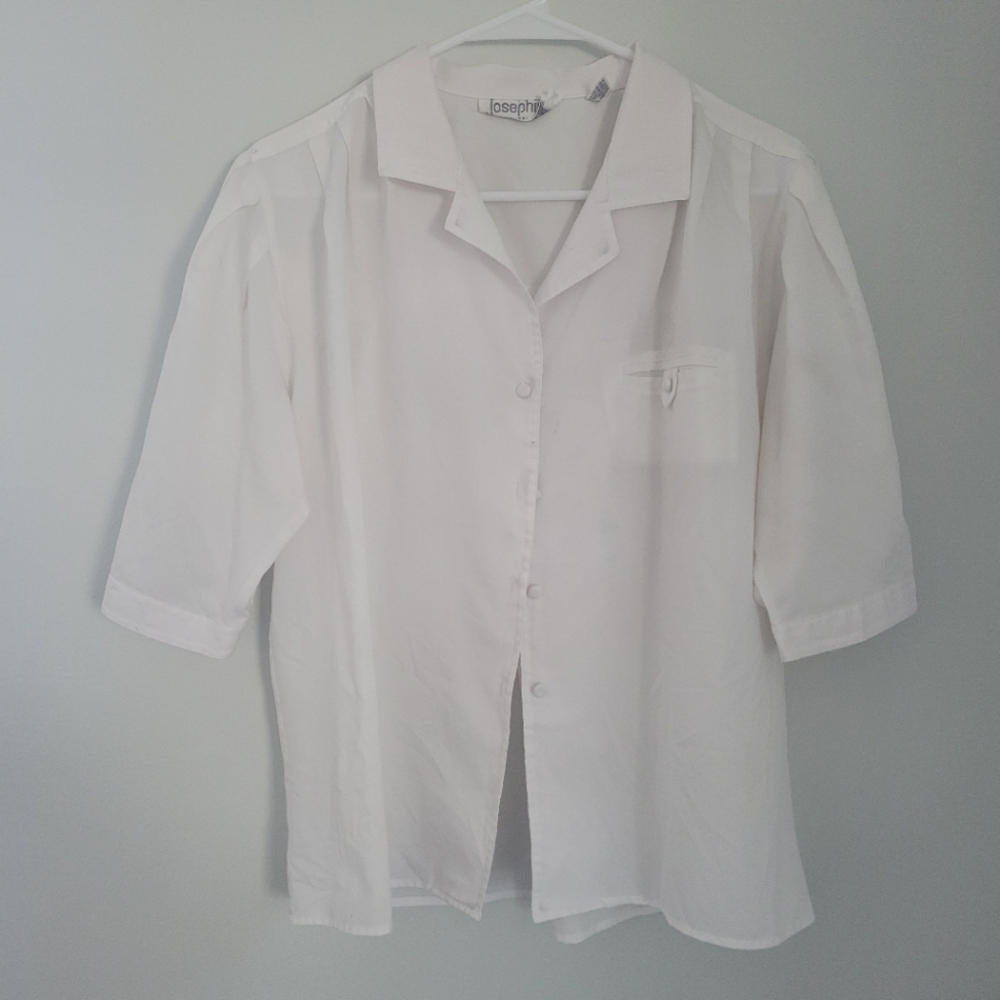 Vintage White Blouse Blouse